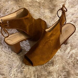 Chic Tan Peep-Toe Women's Shoes